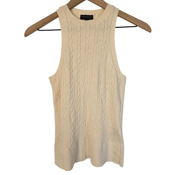 Banana Republic Merino Wool Racerback Tank Top Cream Women’s Size M - Picture 1 of 4
